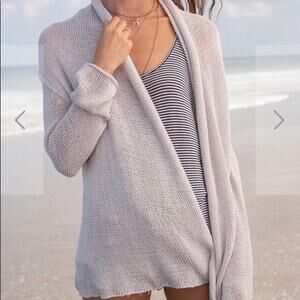 Wooden Ships Open Knit Wrap Cardigan Sweater Size Medium / Large